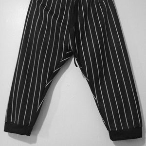 Black and White pinned stripped pants